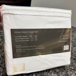 White 4-Piece Sheet Set